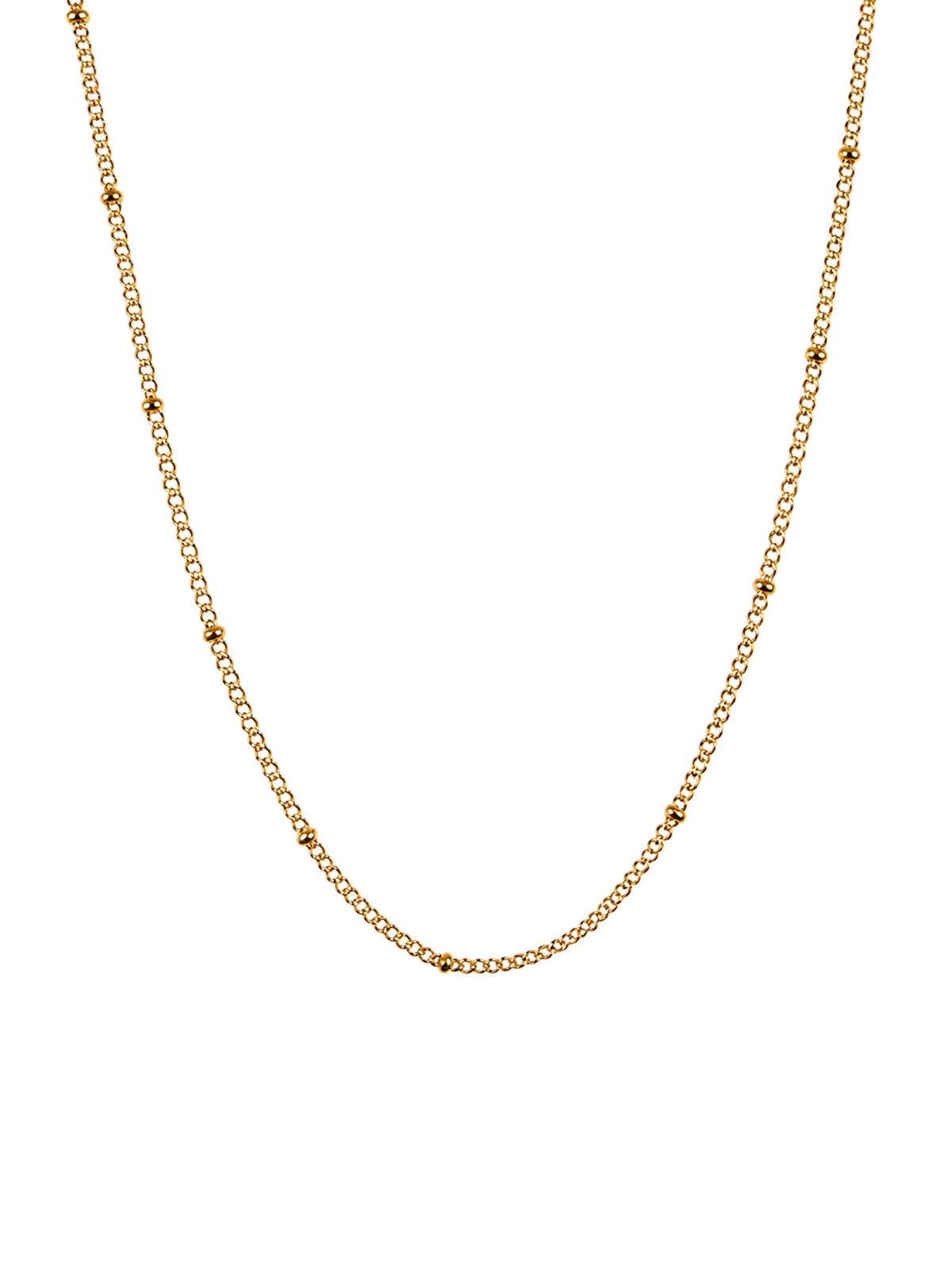 Minimal Beaded Chain Necklace