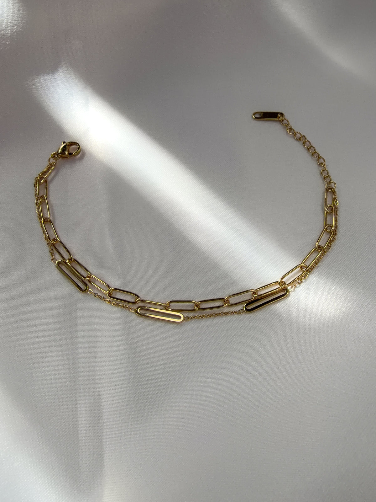 Seraphine Layered Paperclip Bracelet