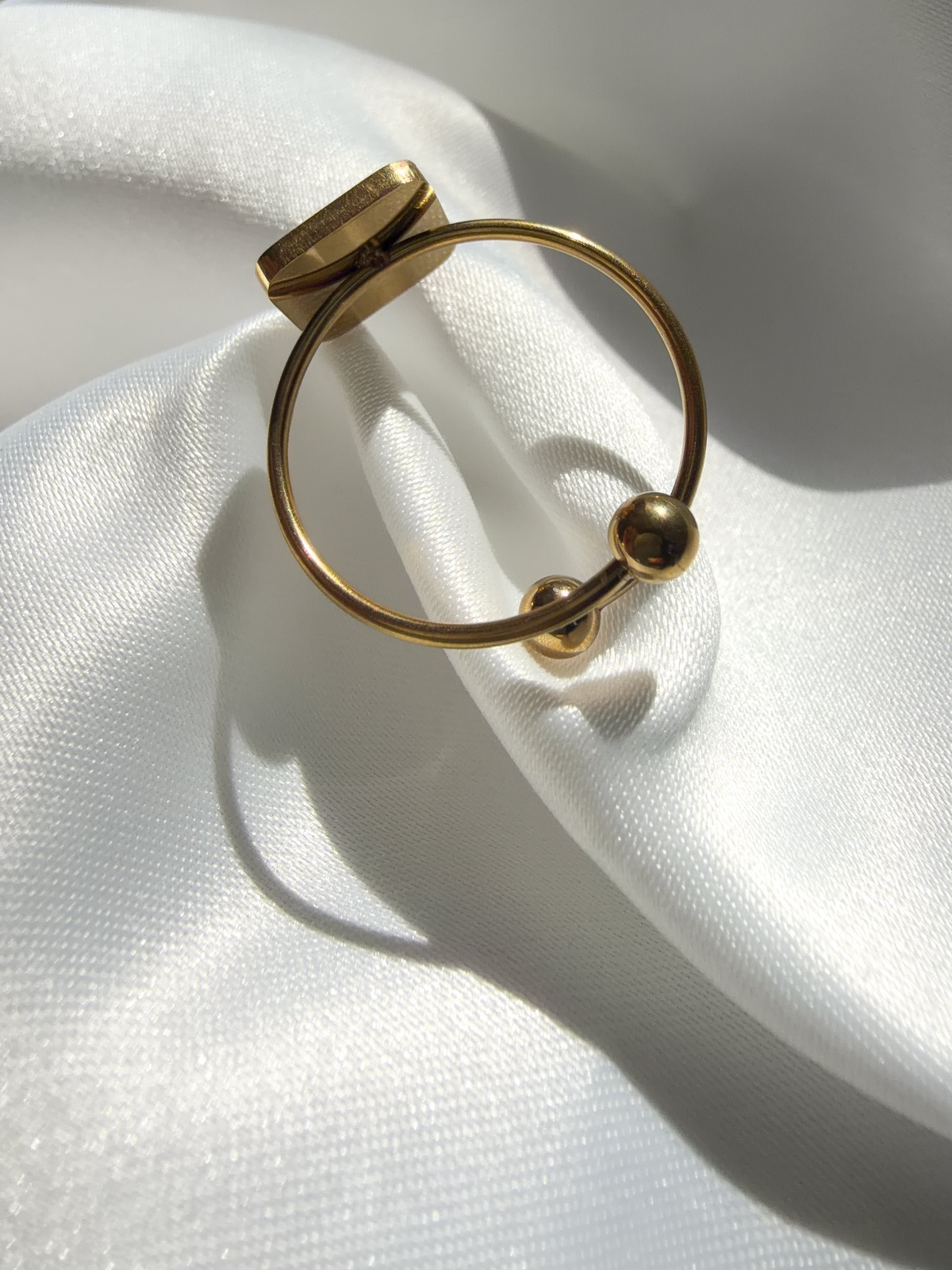 Lumé Square Inlay Open Ring