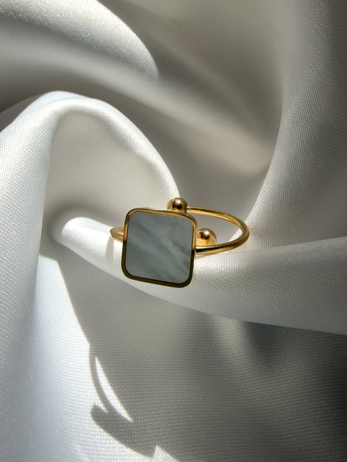 Lumé Square Inlay Open Ring