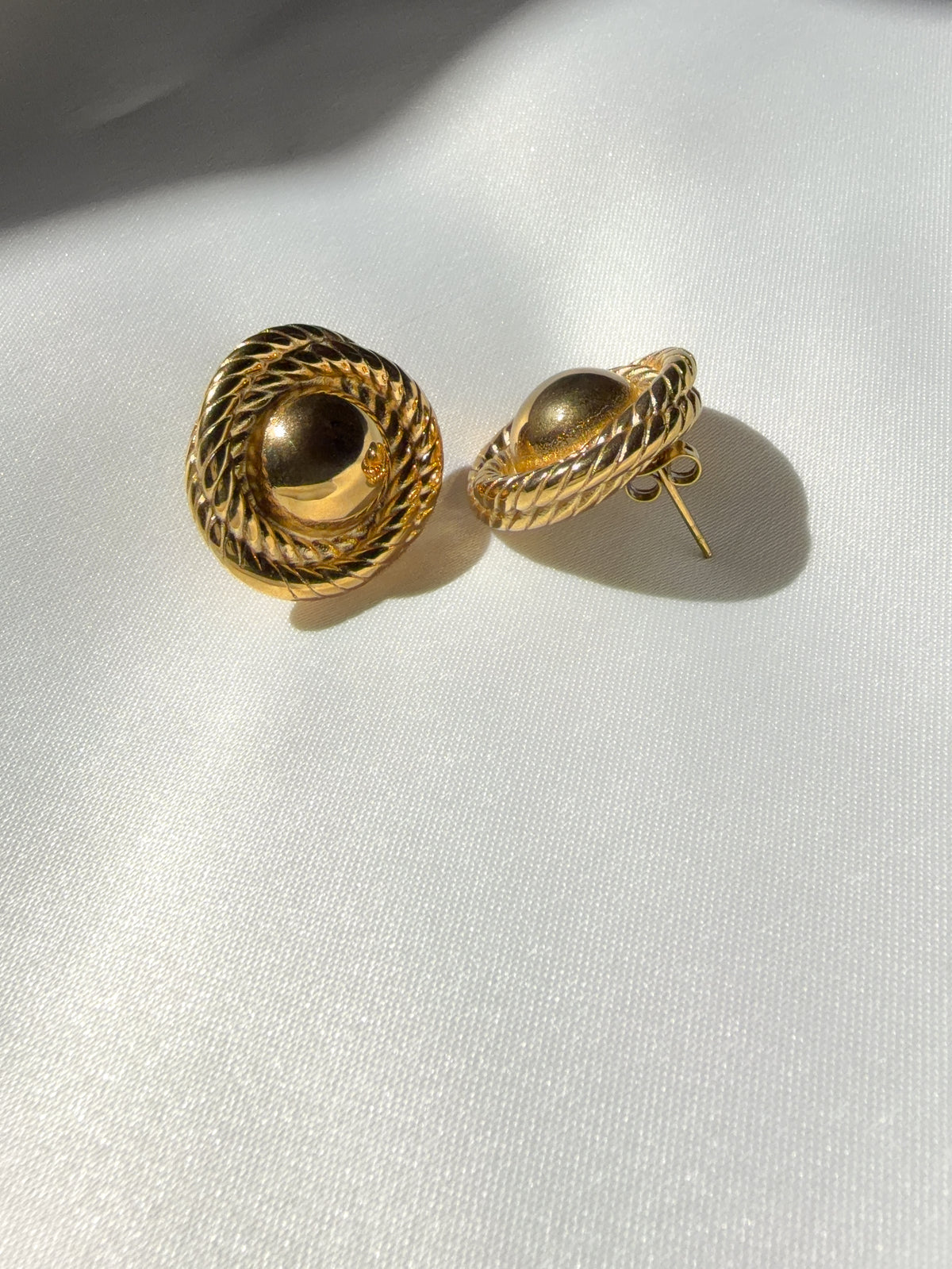 Sabine Textured Dome Earrings