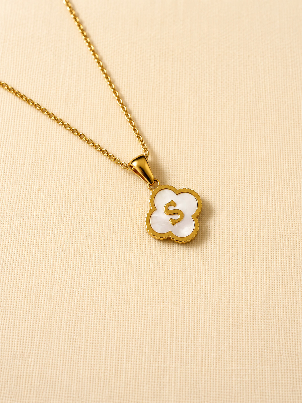 Signature Shell Initial Necklace