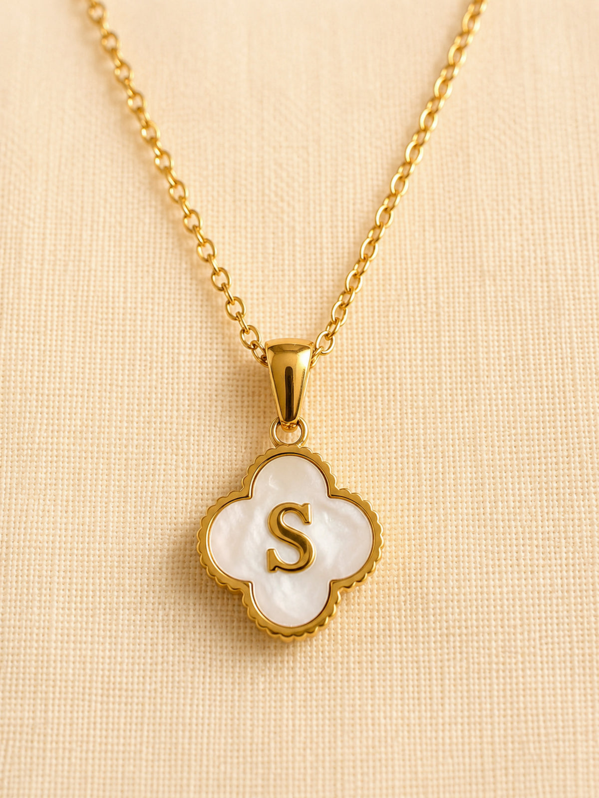 Signature Shell Initial Necklace