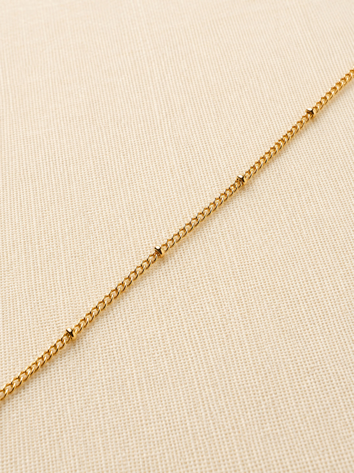 Minimal Beaded Chain Necklace