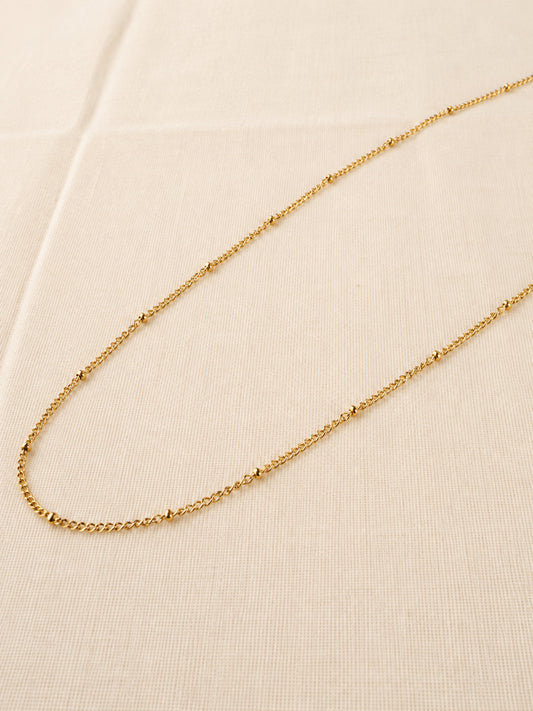 Minimal Beaded Chain Necklace