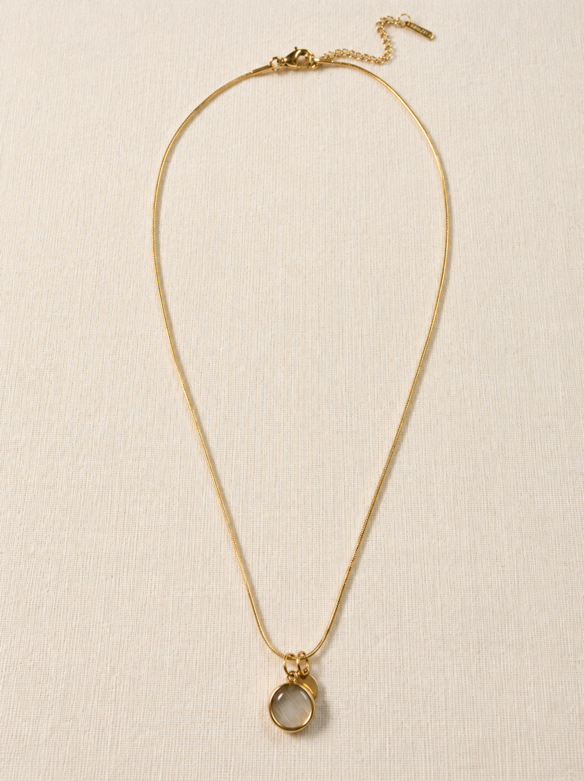 Luna Cat's Eye Charm Necklace