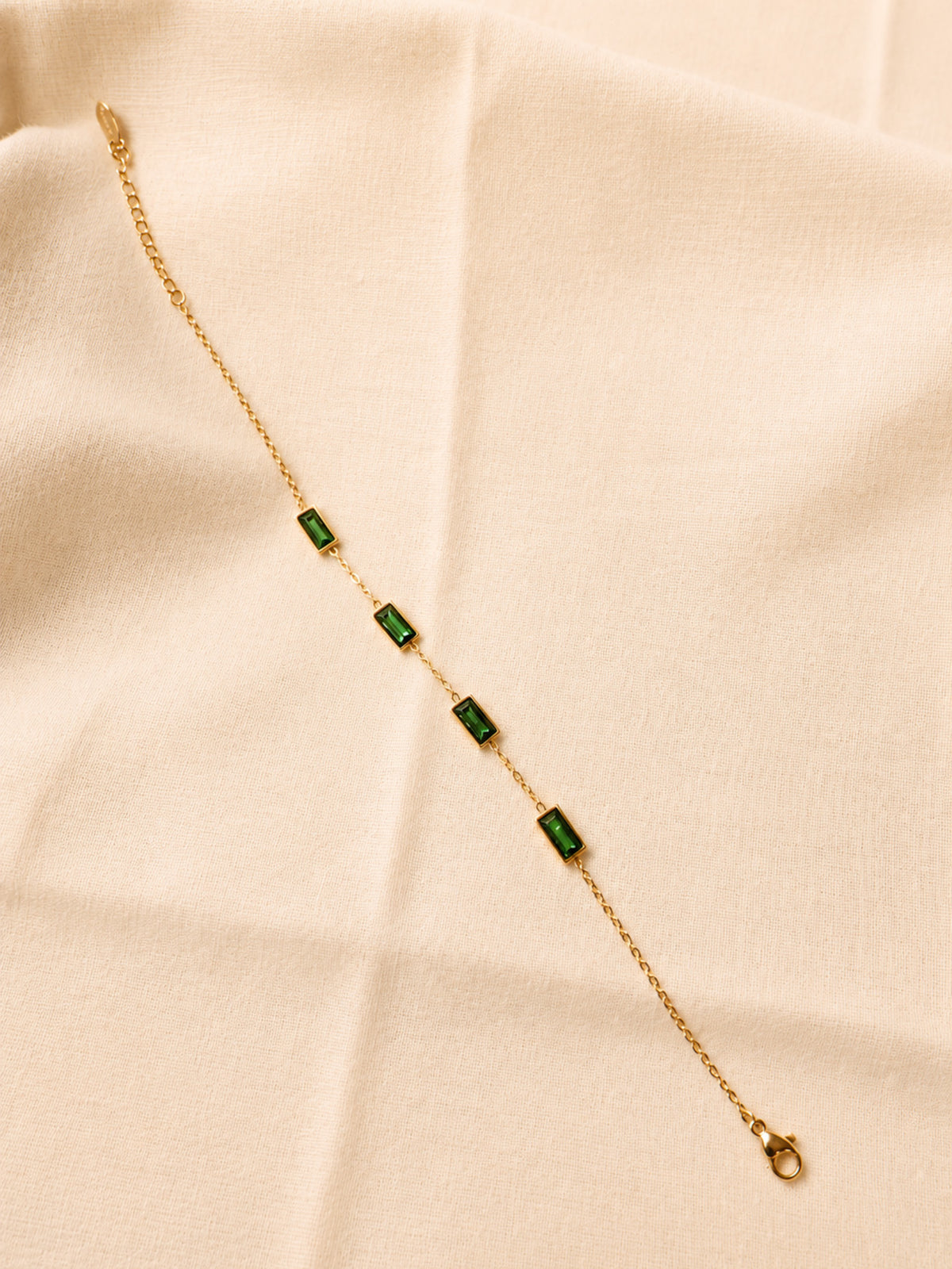 Emerald Line Zircon Bracelet
