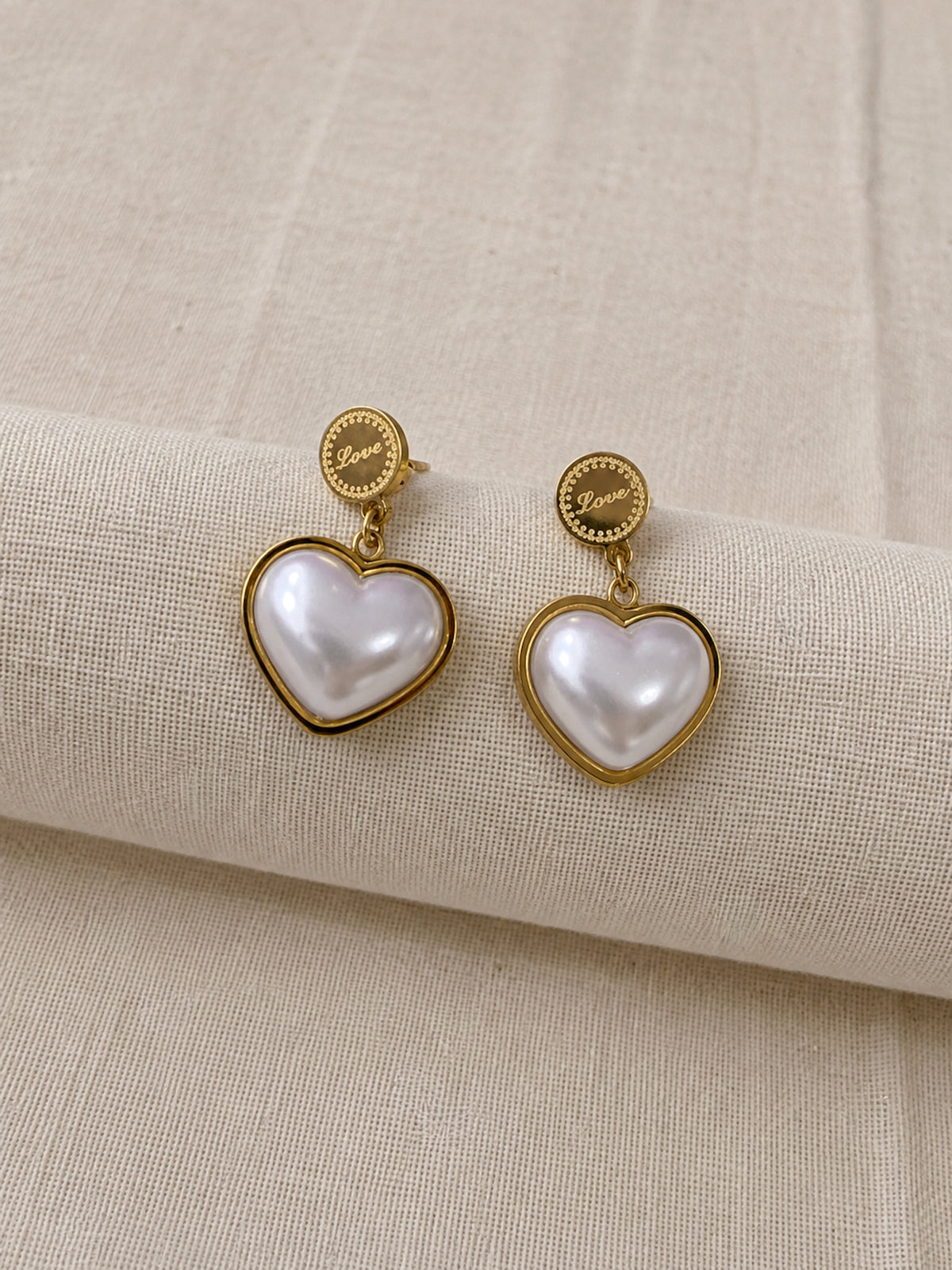 Amora Pearl Heart Jewellery Set