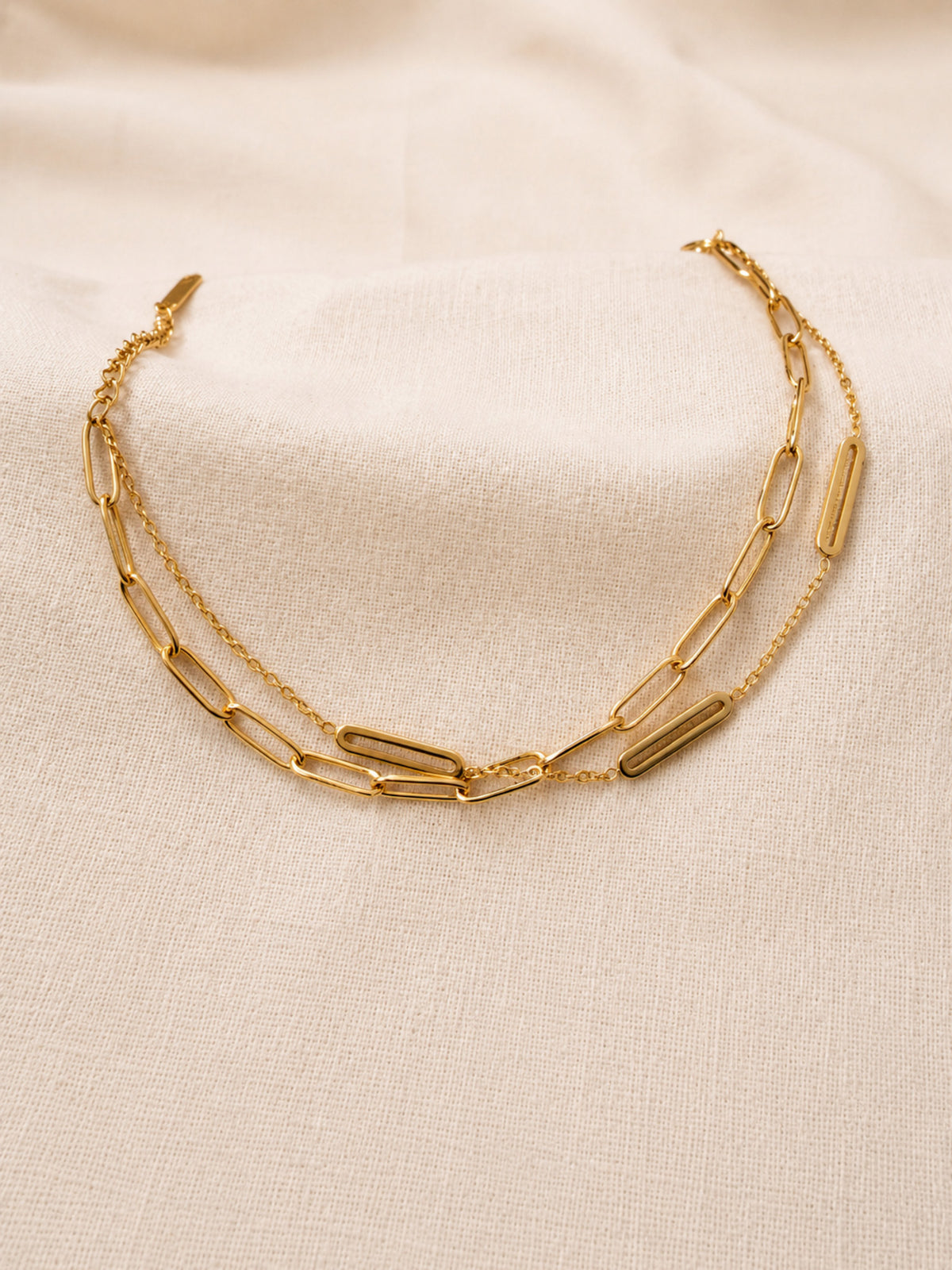 Seraphine Layered Paperclip Bracelet