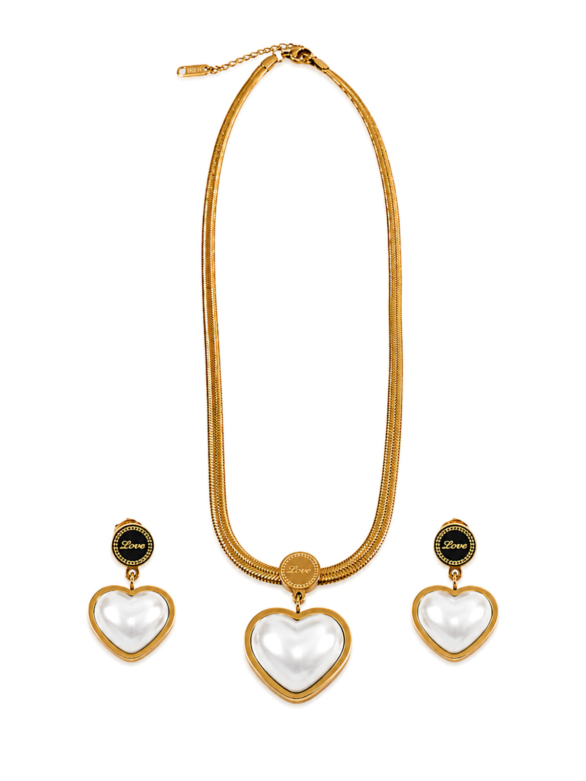 Amora Pearl Heart Jewellery Set