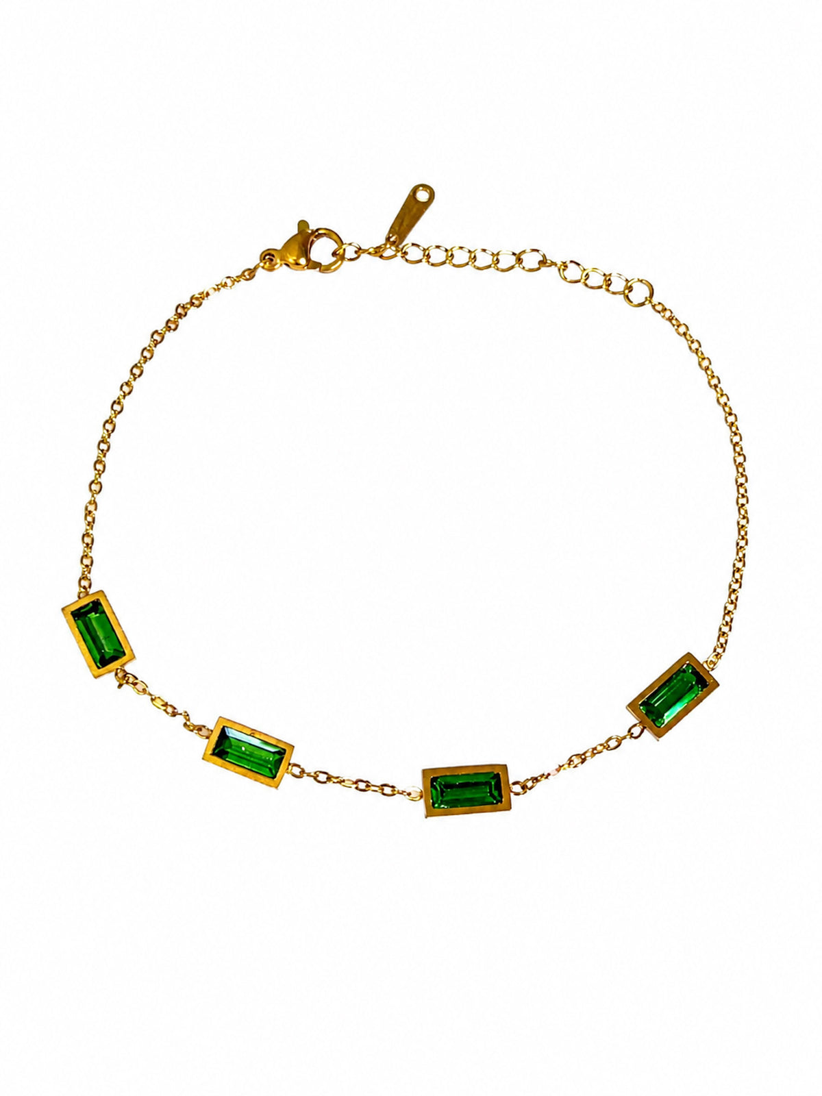 Emerald Line Zircon Bracelet