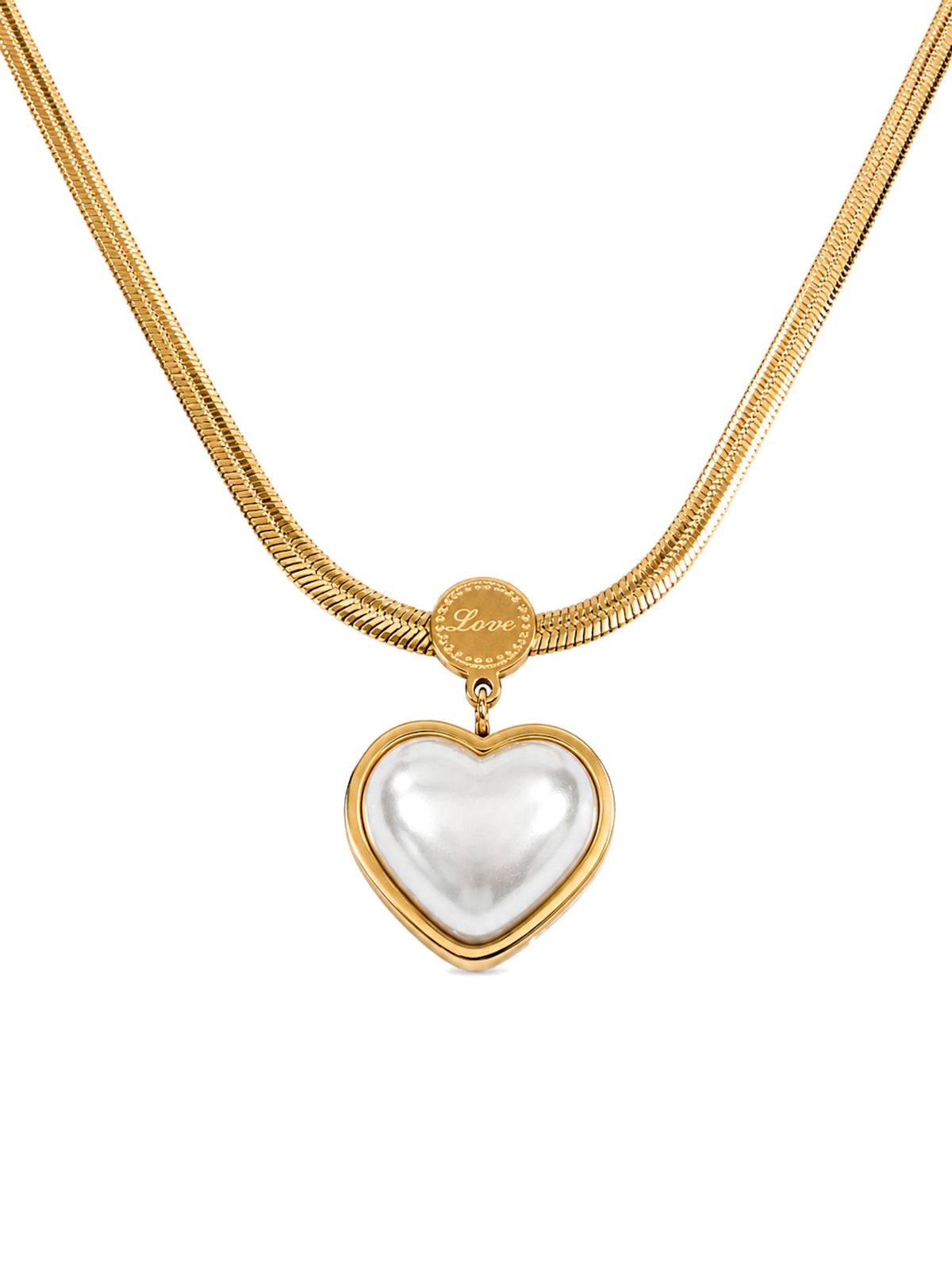Amora Pearl Heart Jewellery Set