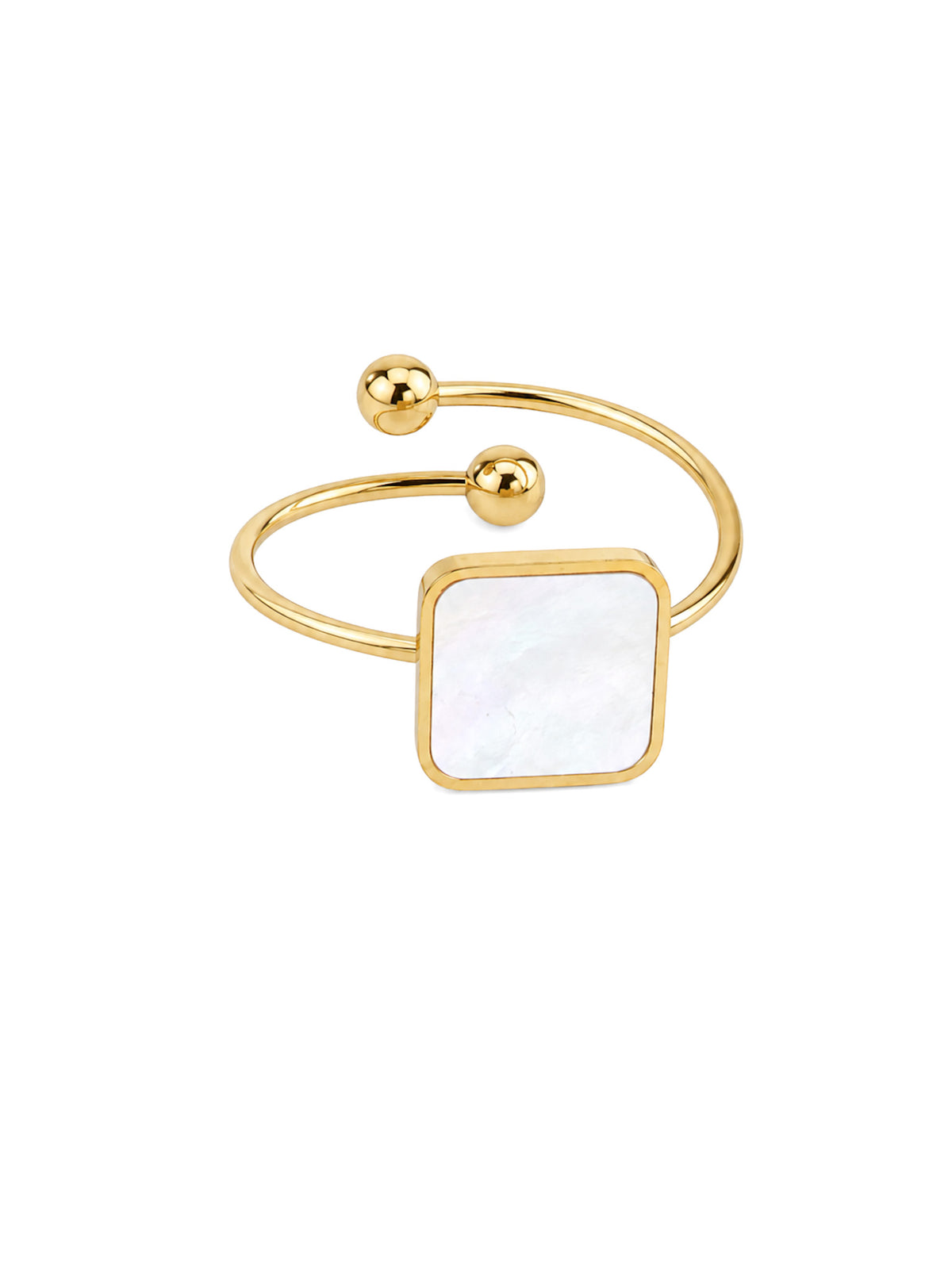 Lumé Square Inlay Open Ring