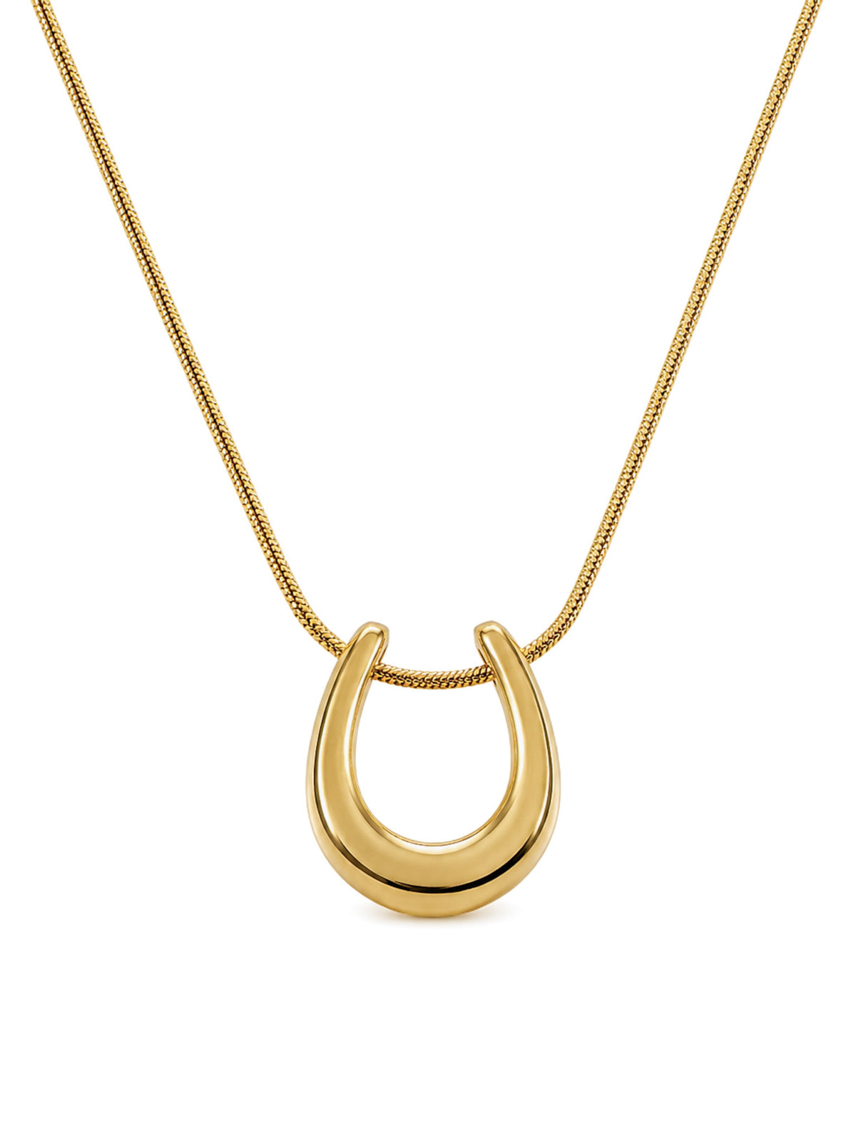 Sculpted U Pendant Necklace